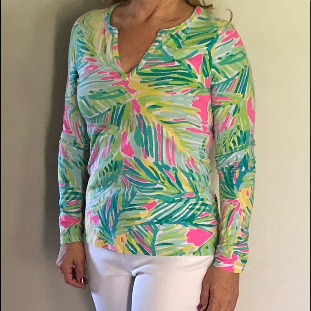 Lilly Pulitzer Kayleigh top in Tropical Storm